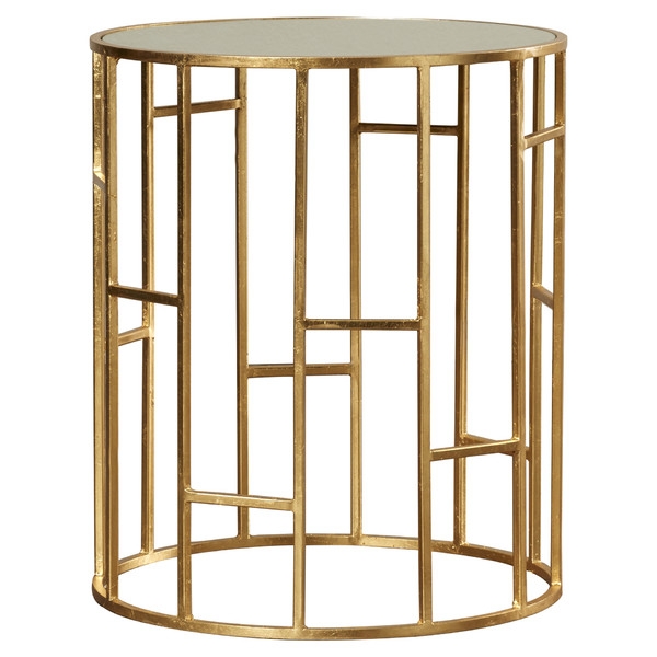 Ambrose End Table-Gold / Mirror - Image 0