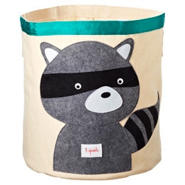 Raccoon Canvas Bin by 3 Sprouts - Image 0