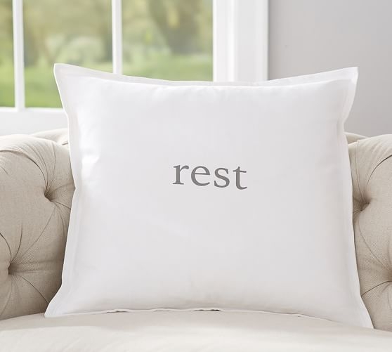 Rest Sentiment Print Pillow Cover - no insert - Image 0