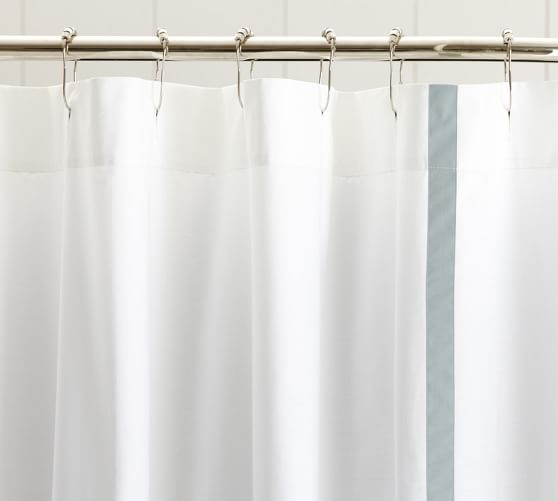 Morgan Shower Curtain - Dark Porcelain Blue - Image 0