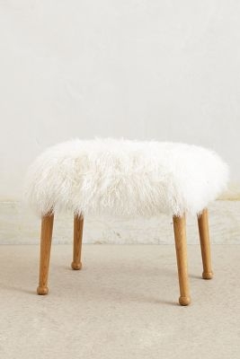 Luxe Fur Stool - White - Image 0