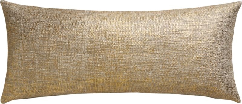 Glitterati gold 36"x16" pillow with insert - Image 0