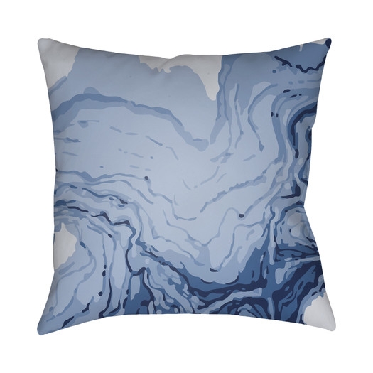 Textures Throw Pillow- Blue- - Image 0