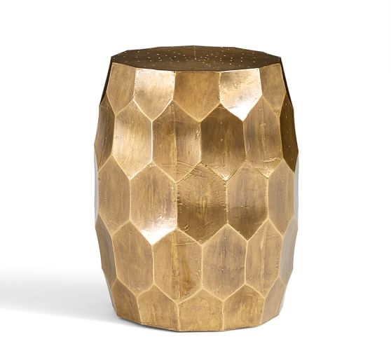 Vince Accent Stool, Brass - Image 0