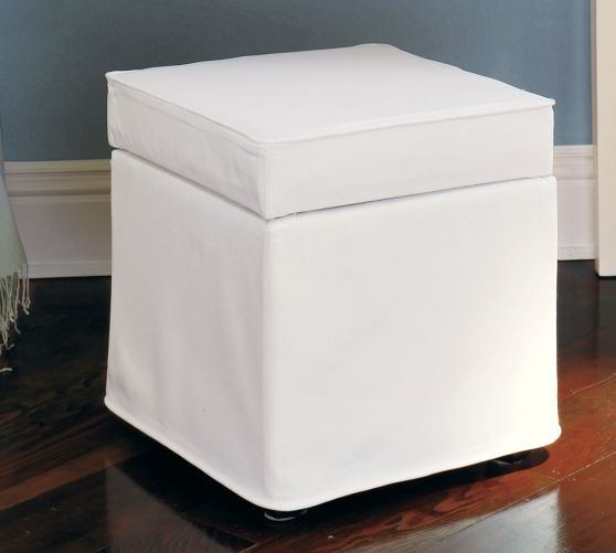 Lewis Slipcovered Cube - Image 0