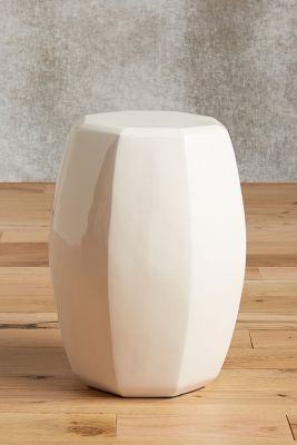 Lacquered Bead Side Table- Cream - Image 0