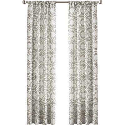 Lotus Harmony Single Curtain Panel - Linen, 84"L - Image 0