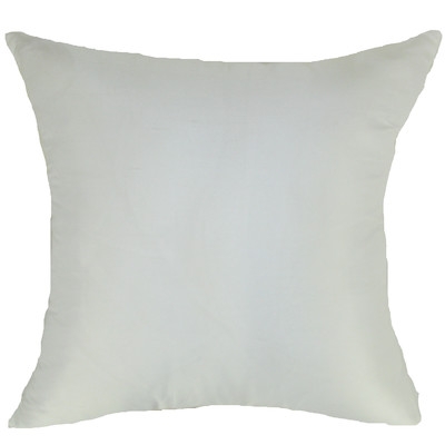Knife Edge Silk Throw Pillow -White-18"x18" - Image 0
