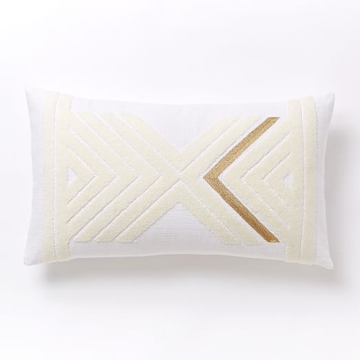 Mirrored Chevron Pillow Cover -12"w x 21"l.-Insert sold separately - Image 0