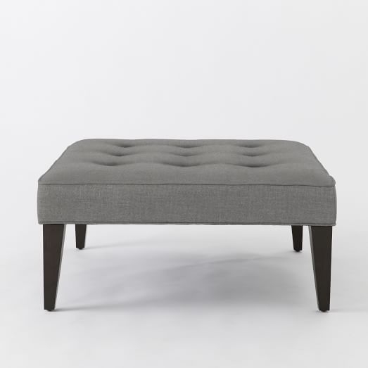 Upholstered Tufted Ottoman - Image 0