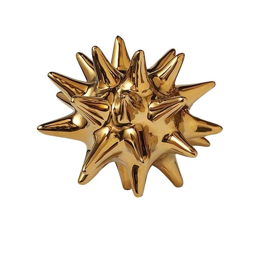 5.5" Urchin Shiny Gold Decorative Object - Image 0