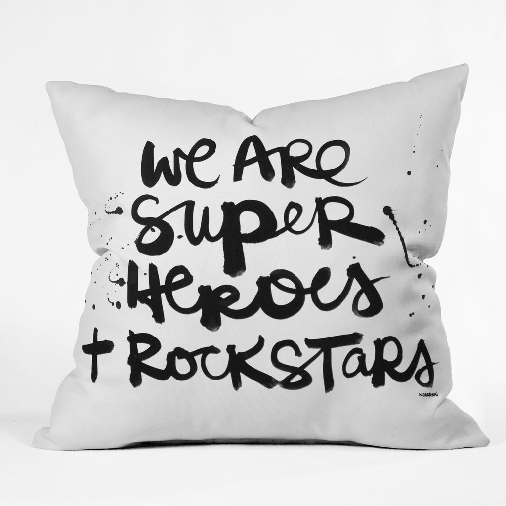 SUPERHEROES Throw Pillow-White-  20"x20"- With Insert - Image 0