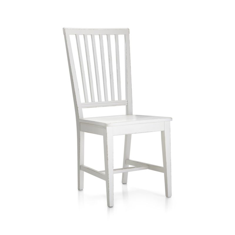 Village White Wood Dining Chair - Image 0
