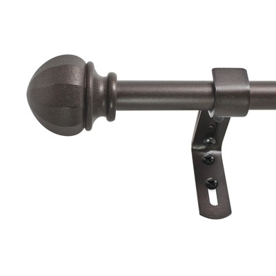 Facet Ball Single Curtain Rod and Hardware Setby Beme International - Image 0