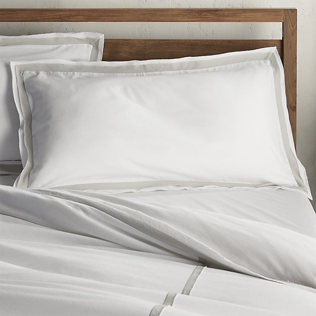 Bianca White/Grey Natural Pillow Sham - Image 0