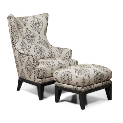 Kelsey Wingback Chair & Ottoman - Image 0