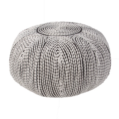 Pasco Solid Polyester Pouf Ottoman - Image 0