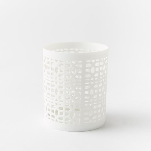 Pierced Porcelain Tealights - Hexagon - Image 0