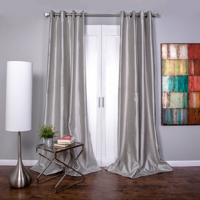 Mia Single Curtain Panel - Silver - 54"W x 96"L - Image 0