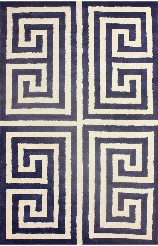 Hand Tufted Alexander area rug - Blue, 7'6" x 9'6" - Image 0
