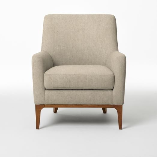 Sloan Upholstered Chair - Slubby Linen, Flax - Image 0