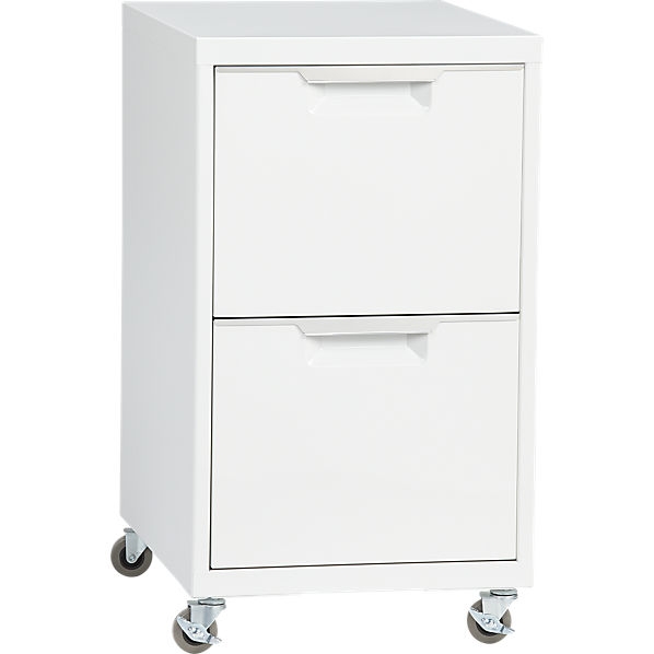 TPS white 2-drawer filing cabinet - Image 0