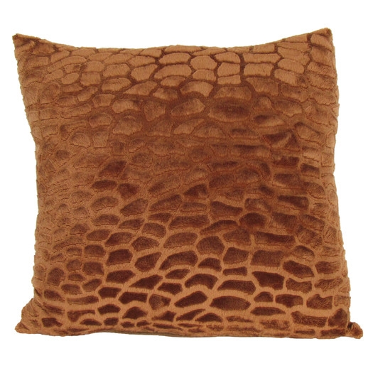 Faux Fur Throw Pillow - 17" H x 17" W - Polyester/Polyfill - Image 0
