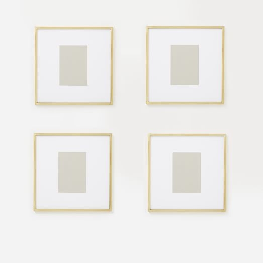 Gallery Frames - Polished Brass - Set of 4 - 12.5"sq. - Image 0