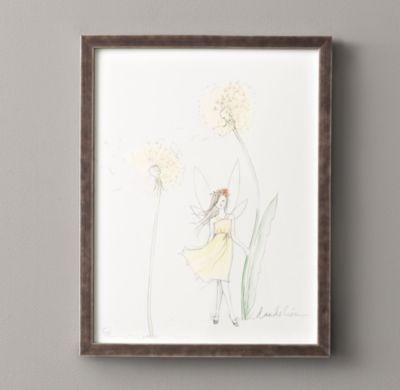 Flower fairy illustration, Dand - 15" x 19Â¼" - Framed - Image 0