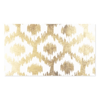 Modern white hand drawn ikat pattern faux gold Throw - Image 0