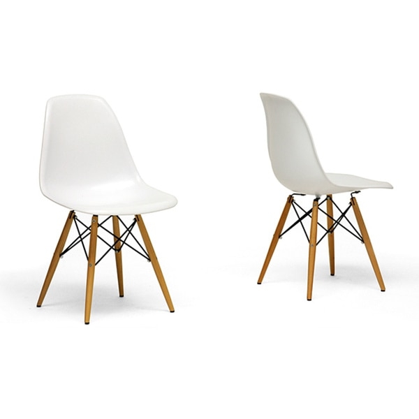 Wood Leg Accent Chairs (Set of 2) - White - Image 0