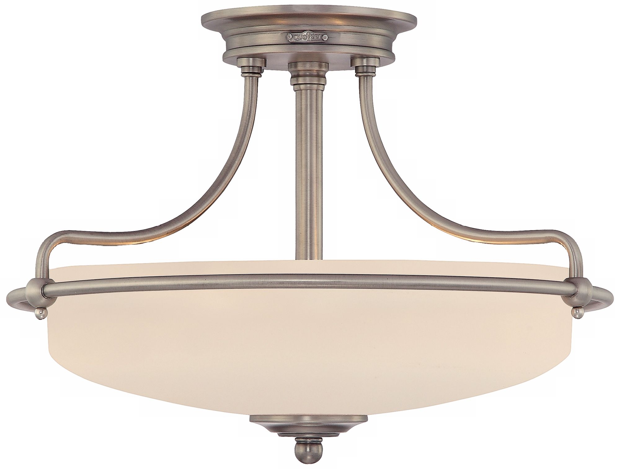 Griffin Collection Antique Nickel 17" Wide Ceiling Light - Image 0