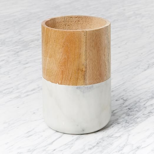 Wood + Marble Utensil Holder - Image 0