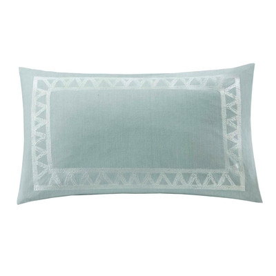 Mykonos Cotton Lumbar Pillow - 12" H x 20" W - Polyfill - Image 0