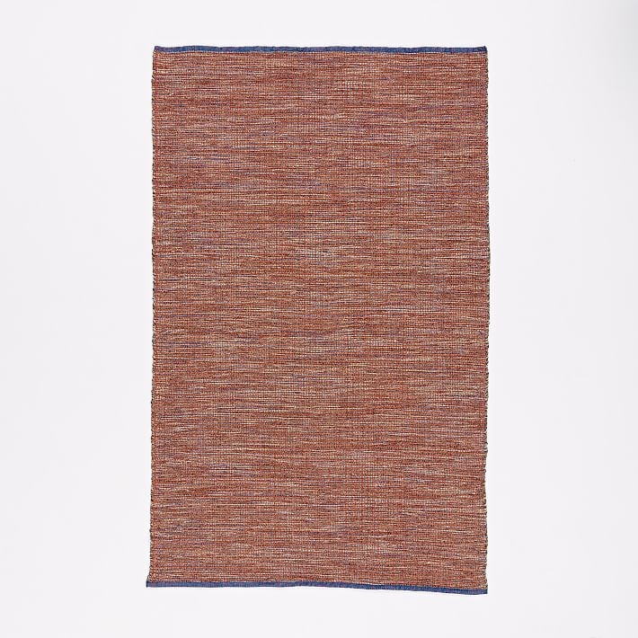 Contrast Warp Wool Rug, 5'X8', Multi - Image 0