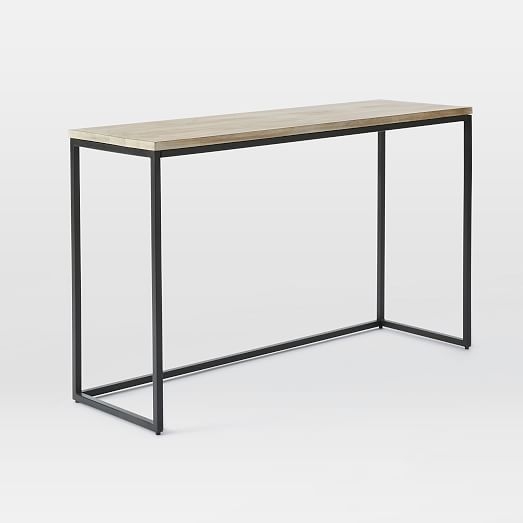 Box Frame Console Table - Wood/Antique Bronze - Image 0