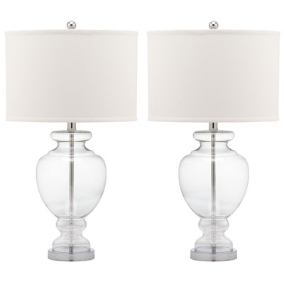 1 Light 28" H Table Lamp with Drum Shade - Set of 2 - Image 0