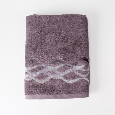 Sketchbook Waves Bath Towel - Purple - Image 0
