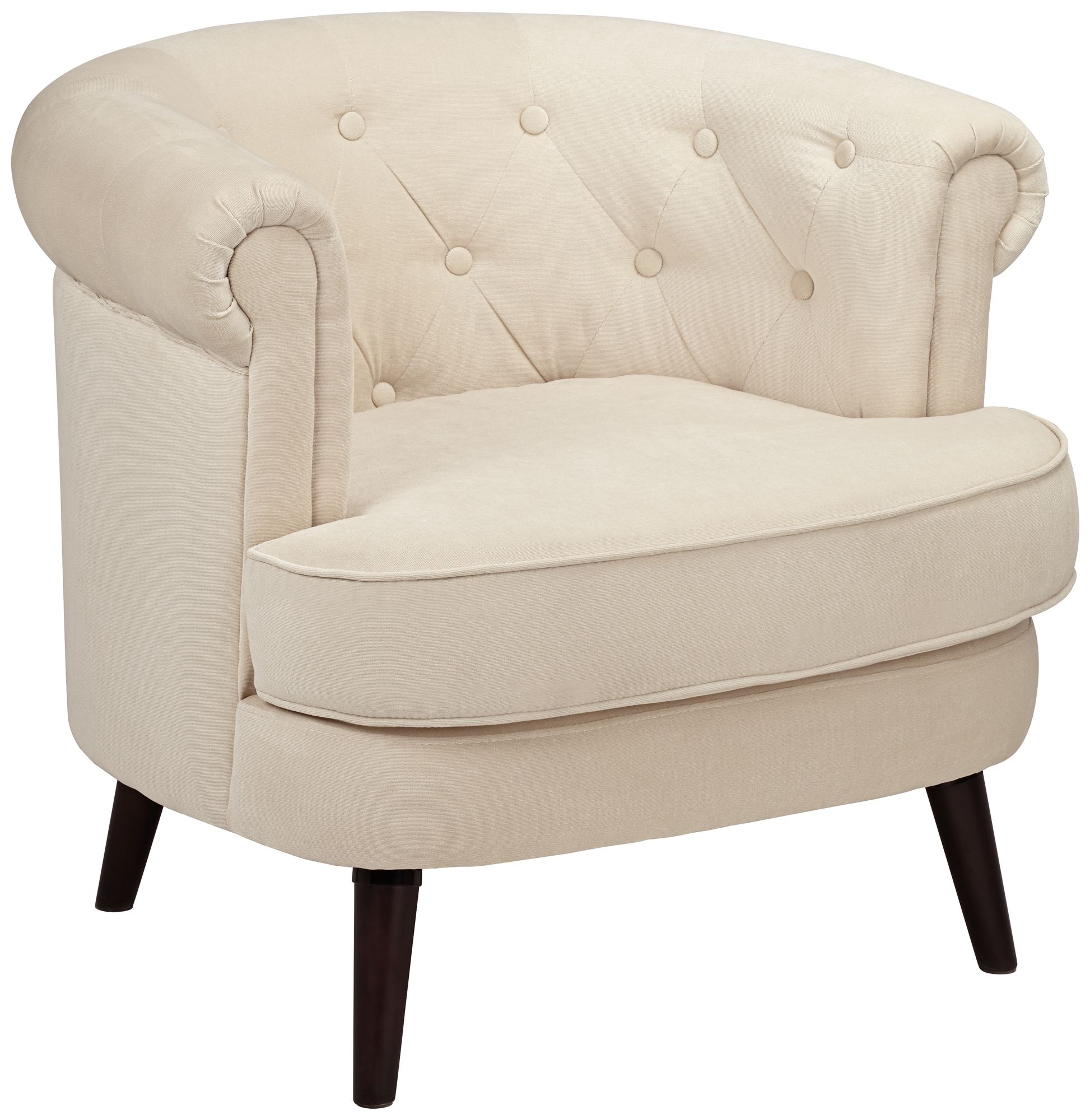 Elwood Tufted Cream Accent Chair - Image 0