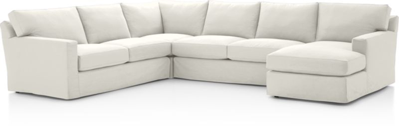 Axis II Slipcovered 4-Piece Sectional Sofa - Image 0