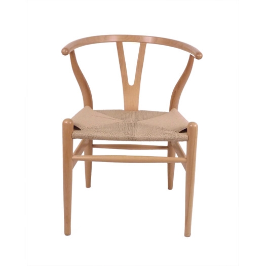 The Wishbone Arm Chair - White/Natural - Image 0