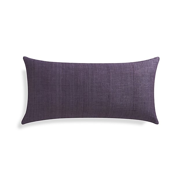 Michaela Grape Purple 24"x12" Pillow with Feather-Down Insert - Image 0