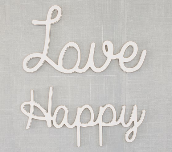 White Washed Word Art - "Love" - Image 0