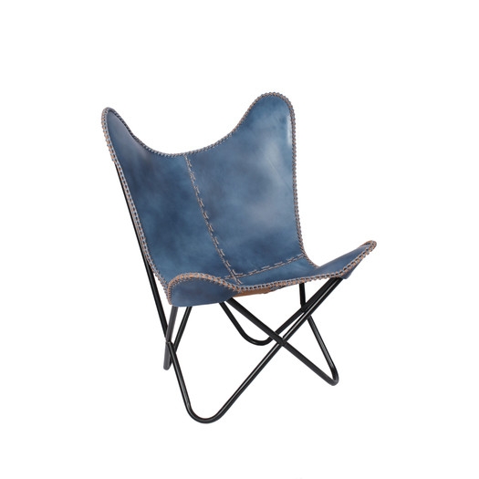 Leather Butterfly Side Chair - Image 0