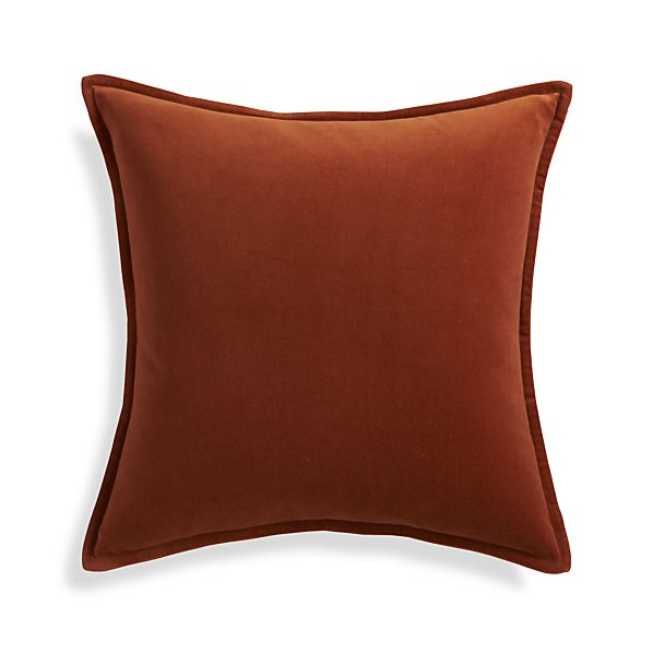 Brenner Rust Orange 20" Pillow-With insert - Image 0