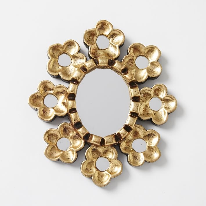 Peruvian Handmade Mirror, Brass, Circle - Image 0
