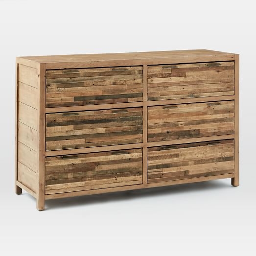 Bay Reclaimed Pine 6-Drawer Dresser - Rustic Natural - Image 0