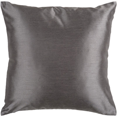 Surya Solid Decorative Throw Pillow - Charcoal- 22" - Polyester insert - Image 0