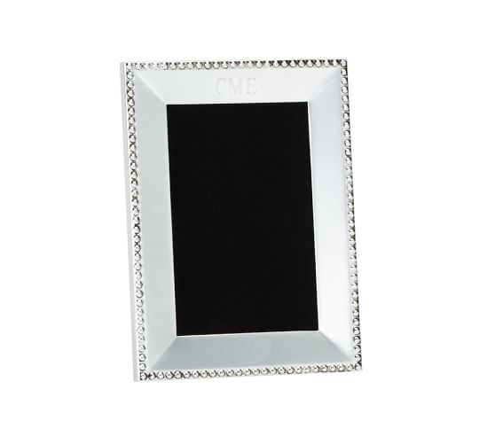 Beaded Silver-Plated Frame - 4" x 6" - Image 0