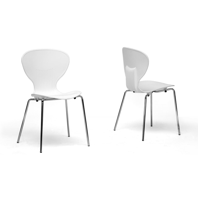 Boujan White Plastic Modern Dining Chair (Set of 2) - Image 0